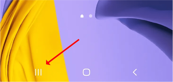 An example of the recens app button.