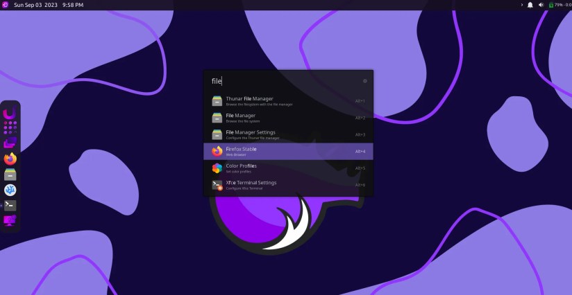 rhino linux unicorn desktop home screen