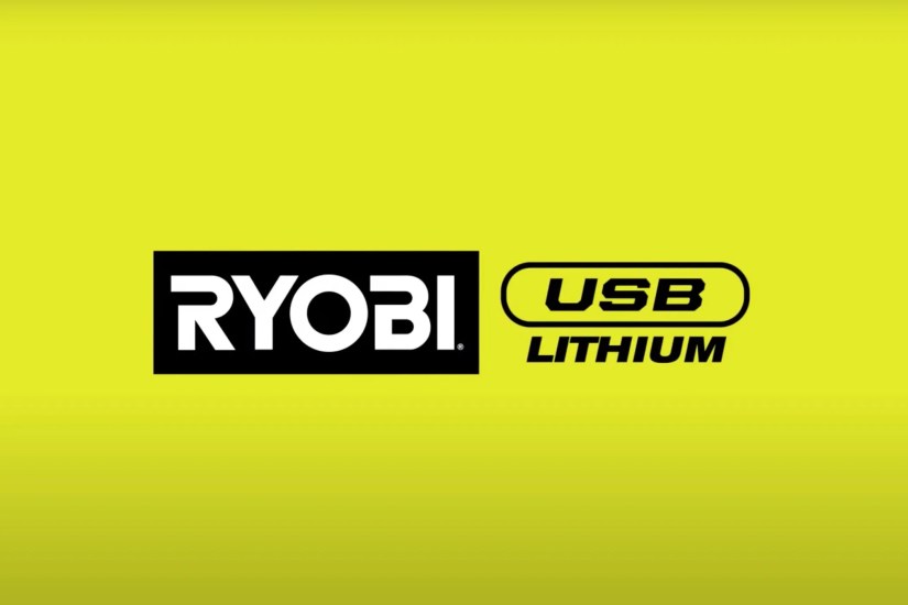 Ryobi USB Lithium logo on a green background.