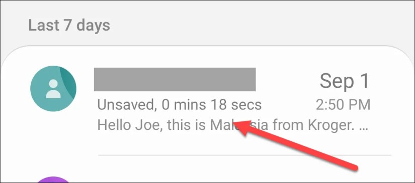 Select a voicemail.