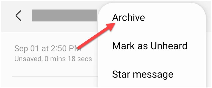 Select &ldquo;Archive&rdquo; from the menu.