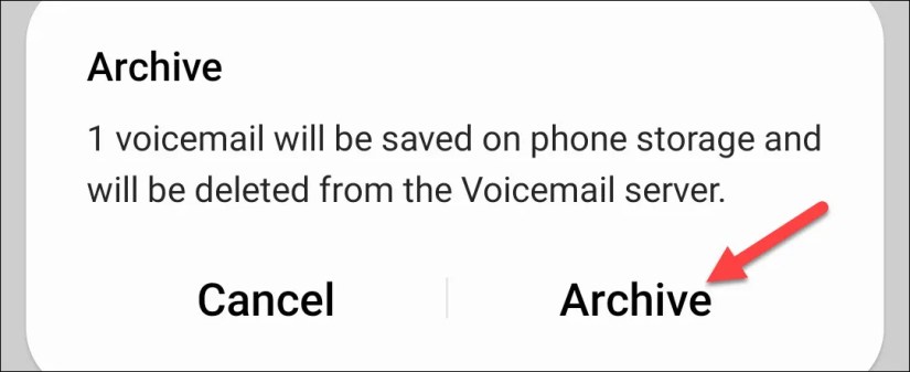 Tap &ldquo;Archive.&quot;