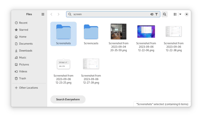 GNOME 45 Files app screenshot