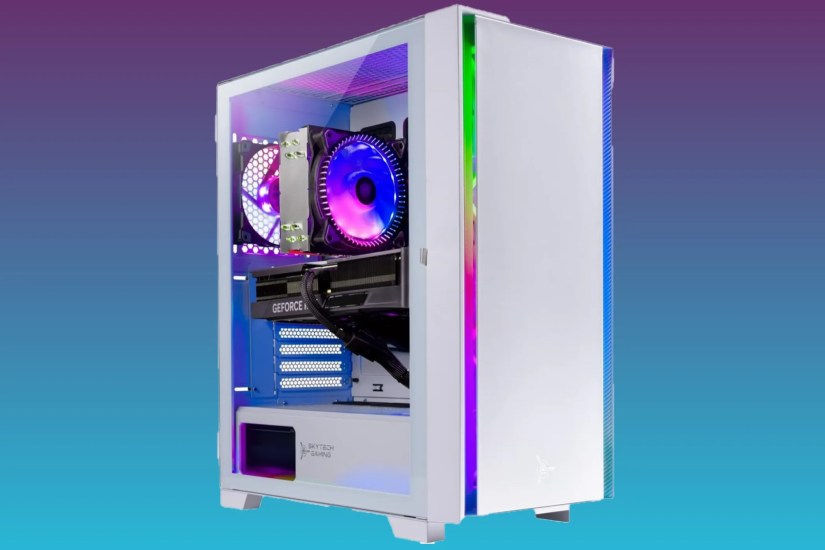 Skytech Shiva Gaming PC on a bluish background