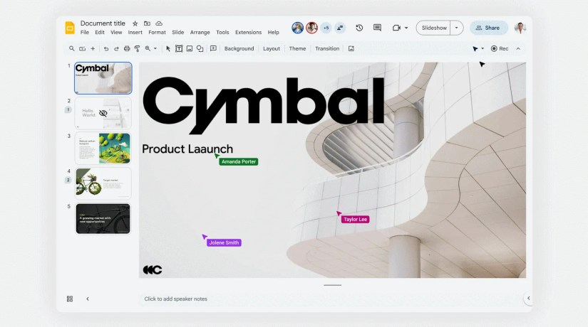 Live pointers in Google Slides