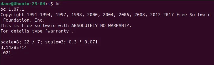 You can change the setting of scale for each calculation, even calculations on the same command line