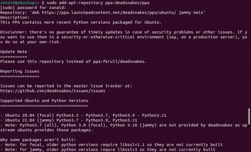 detailed information on deadsnake&rsquo;s ppa
