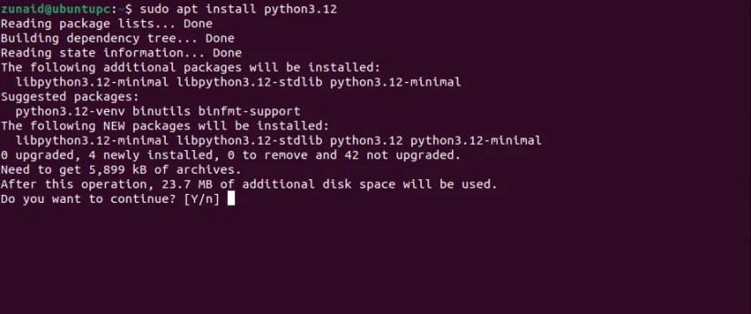 installing python 3.12 from deadsnake&rsquo;s ppa