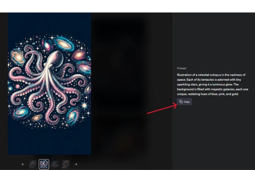 DALL-E 3 Copy Button
