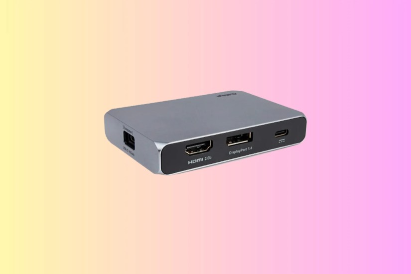 caldigit USB-C Gen2 docking station on a gradient background