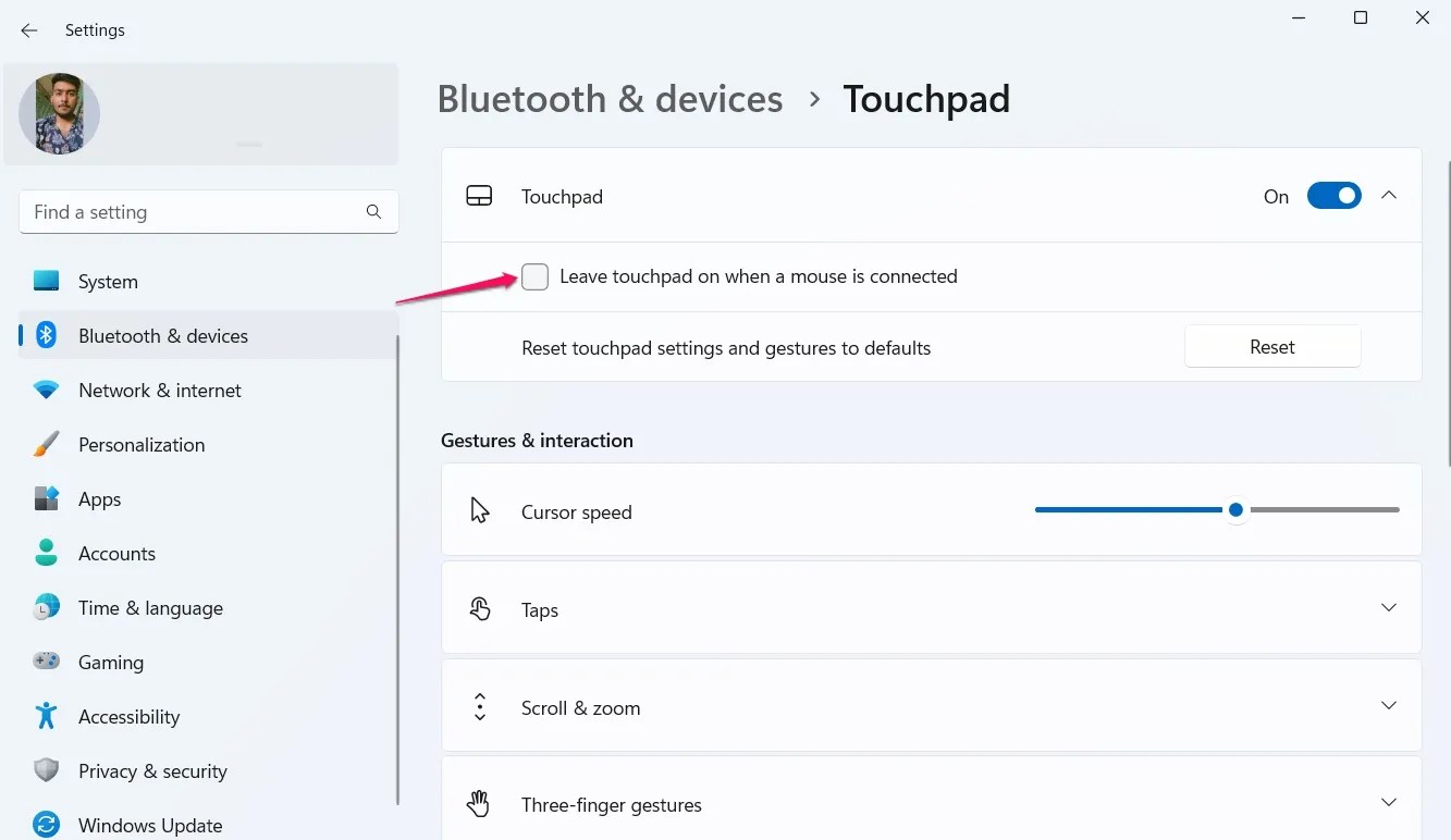 How to Disable the Touchpad on Windows 11