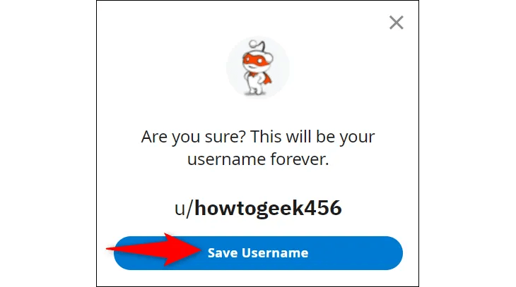 Select &ldquo;Save Username.&quot;