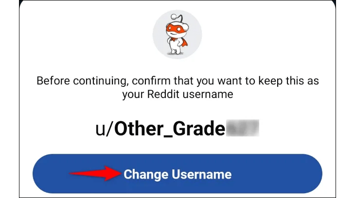 Choose &ldquo;Change Username.&quot;