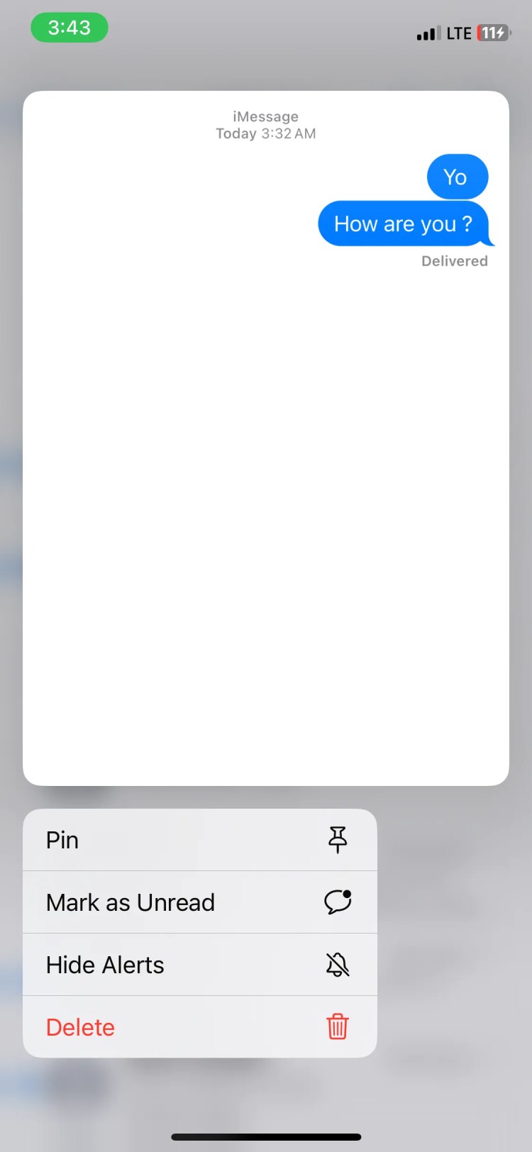Message Preview.