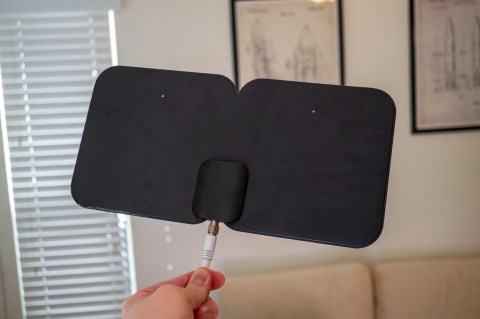 Holding a TV antenna from Tablo 4th Gen