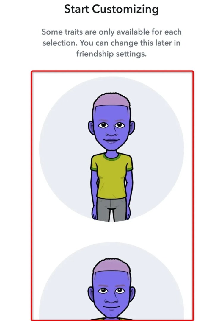 Avatars highlighted for My AI in Snapchat.
