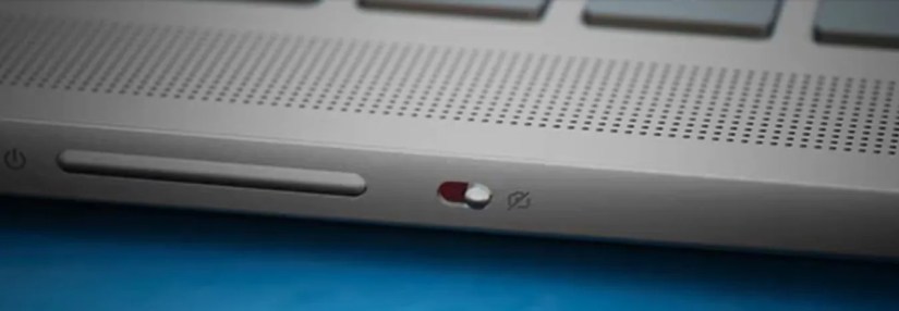 Privacy switch on a HP laptop.