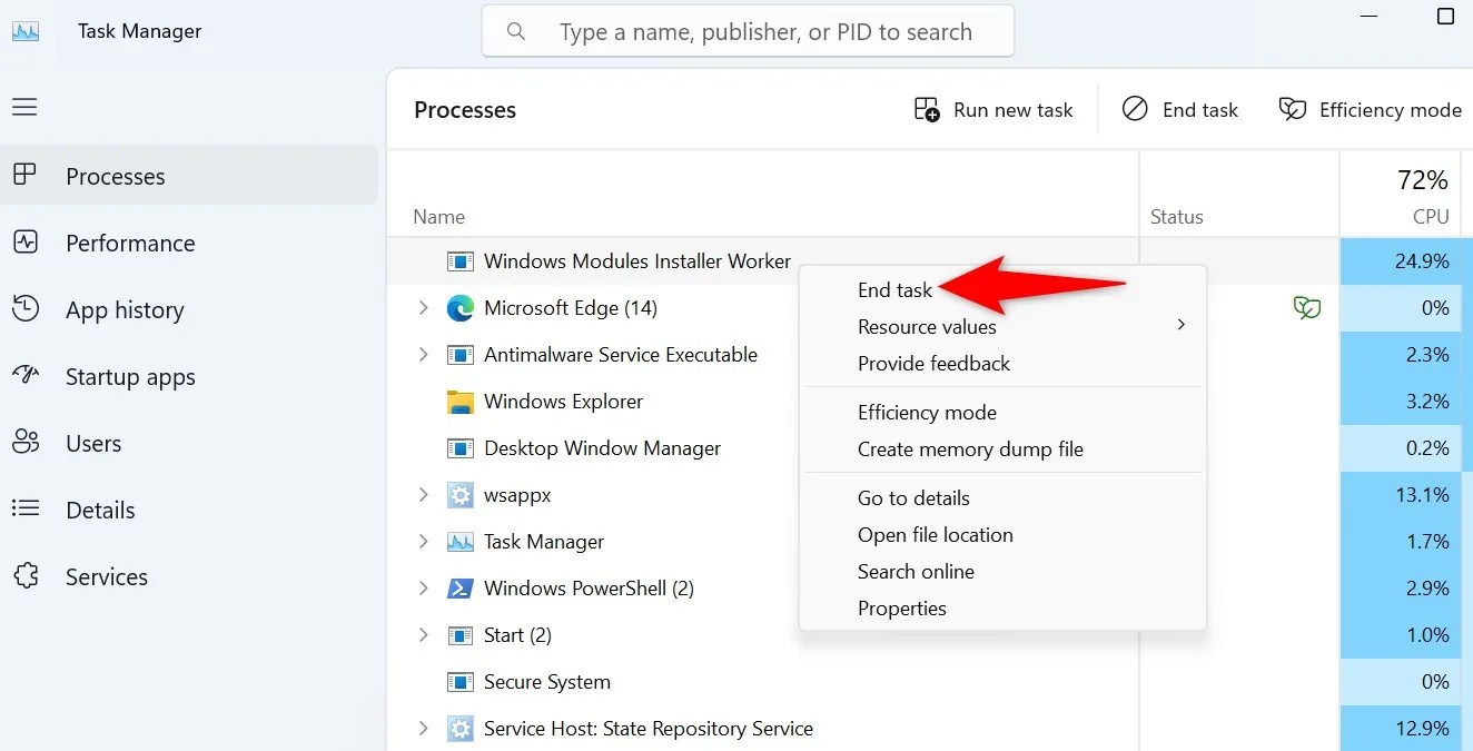 How to Fix Windows Modules Installer Worker's High CPU Usage
