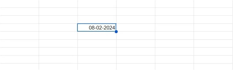 A date in a Google Sheets cell.