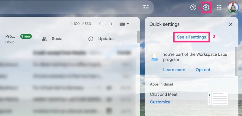 Gmail Settings Icon