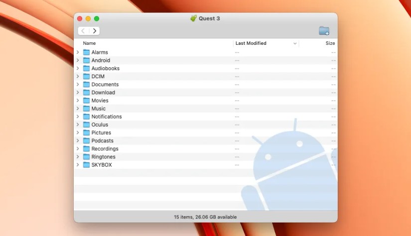 Quest files open on a Mac.