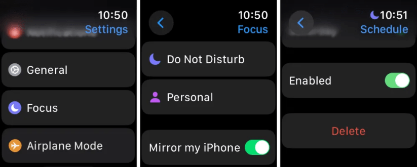 Do Not Disturb on Apple Watch.
