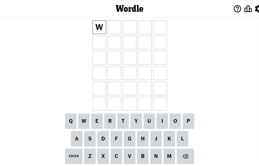 The first letter of the Wordle game of April 5th is W.