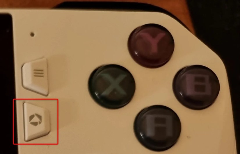 Armoury Crate button on an ASUS ROG Ally.