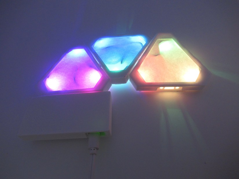 A mini DIY Nanoleaf made with a Raspberry Pi.