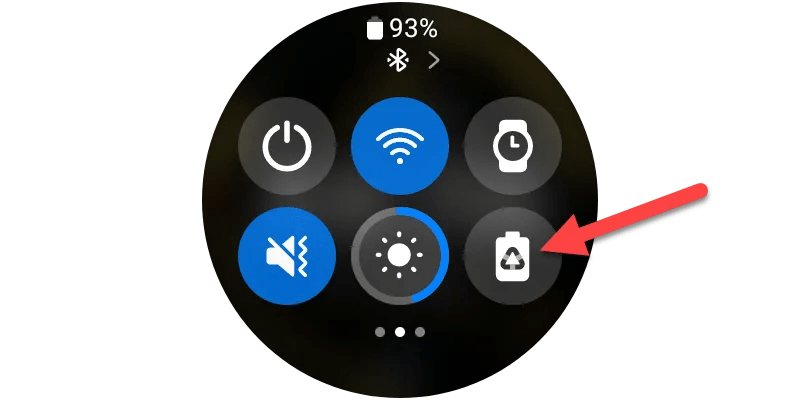 Wear OS battery saving toggle.