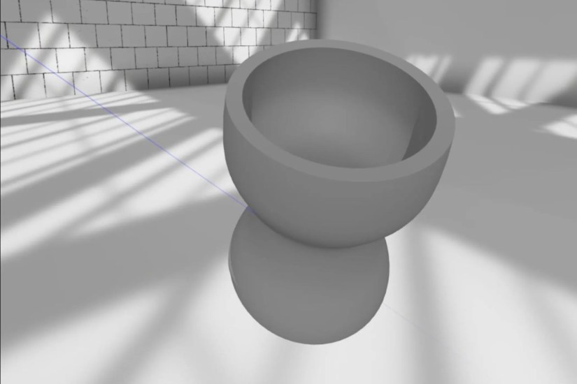 A screenshot from Gravity Sketc showing the author&rsquo;s pitiful attempt at making a flower pot.