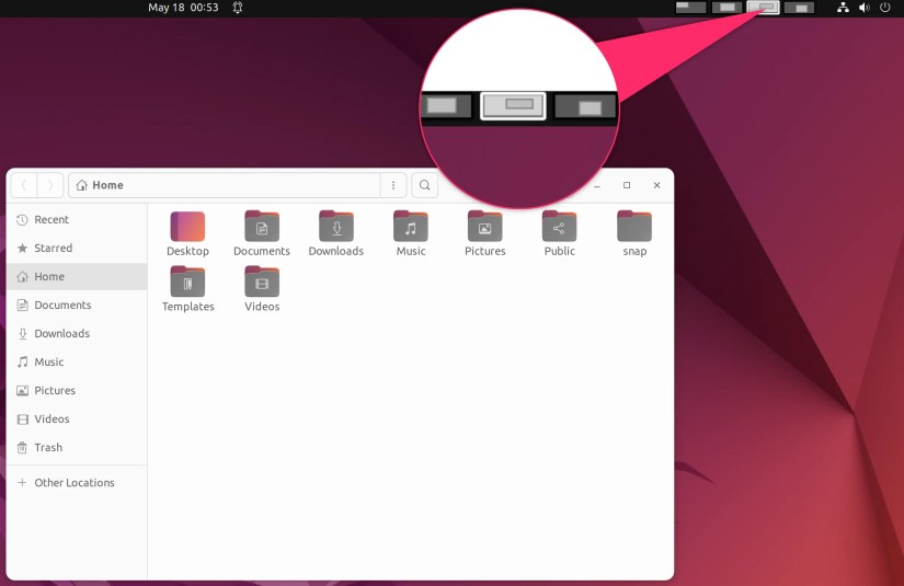 Ubuntu Panel based Virtual Desktop switcher.