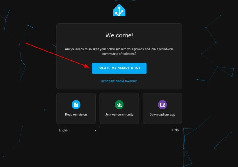 Starting the Home Assistant setup process.