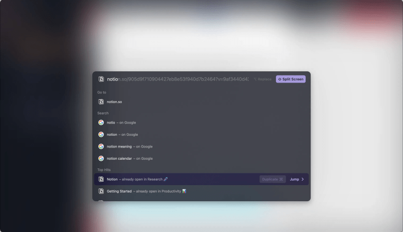 Using lazy search on SigmaOS.