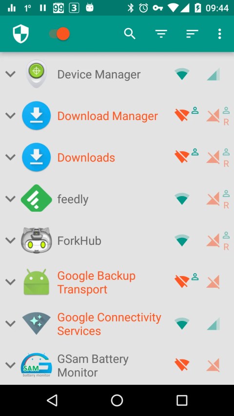 NetGuard active session.