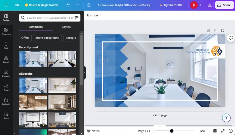 a large collection of zoom background templates on Canva web app