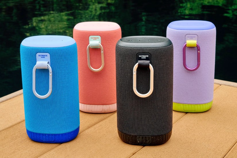 A rear view of the Ultimate Ears Everboom&rsquo;s integrated carabiner.