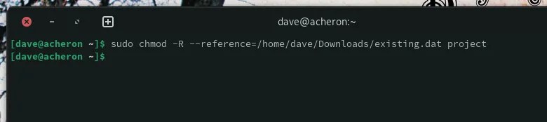 Recursively copying and setting file permissions using chmod