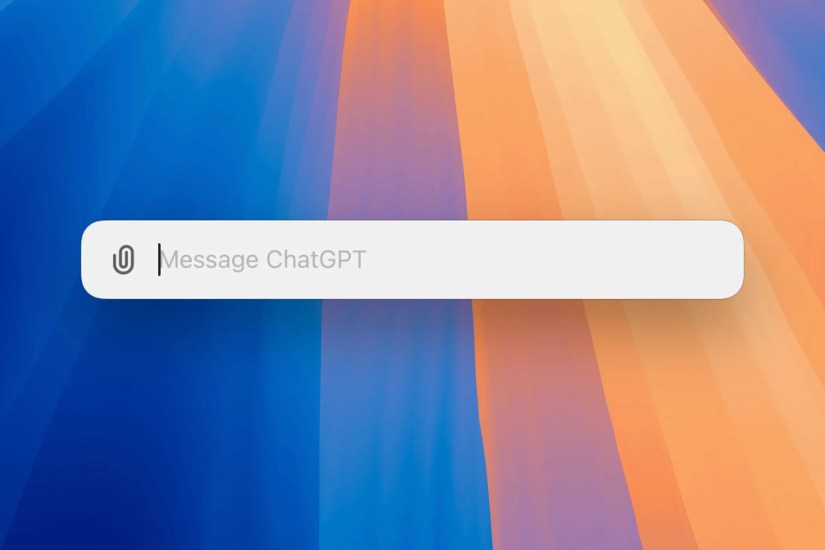 The ChatGPT desktop app&rsquo;s Quick Access feature, which looks very similar to Spotlight search.