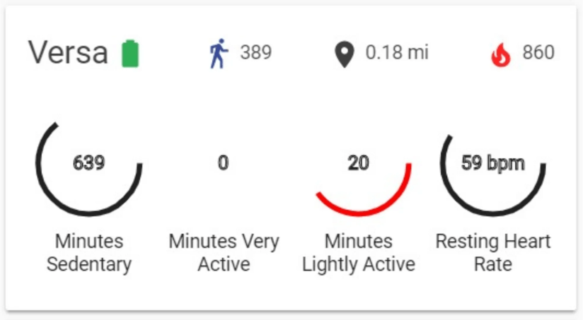 Home Assistant Fitbit integration.