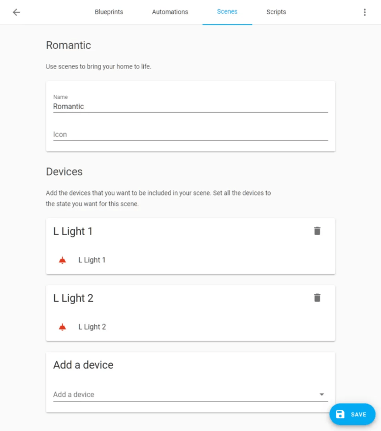 A Home Assistant scene example.