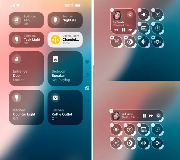 iOS 18 control center