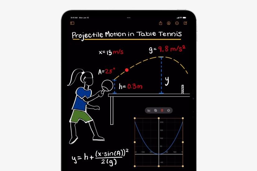 Depiction of Math Notes on iPadOS 18.