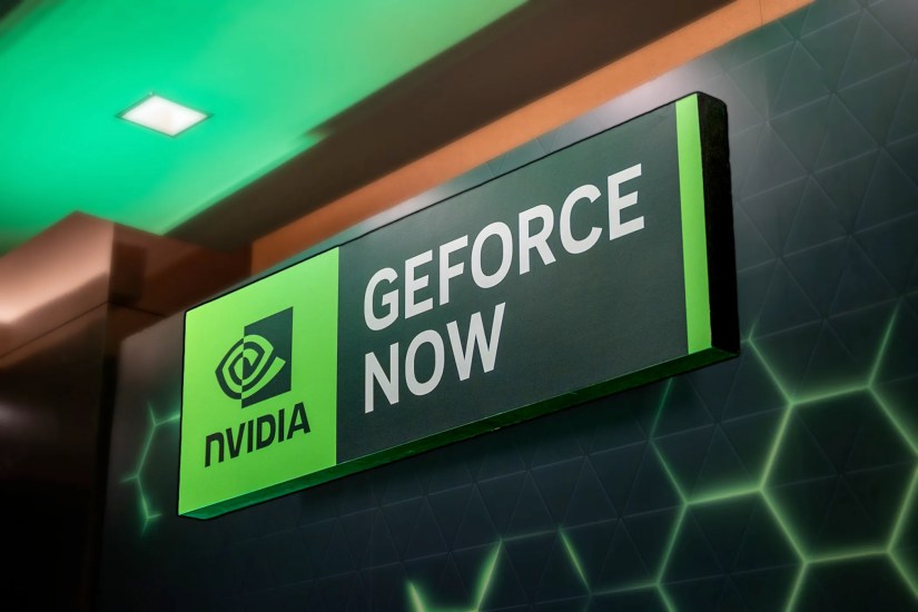 NVIDIA GeForce NOW signage at CES 2024.