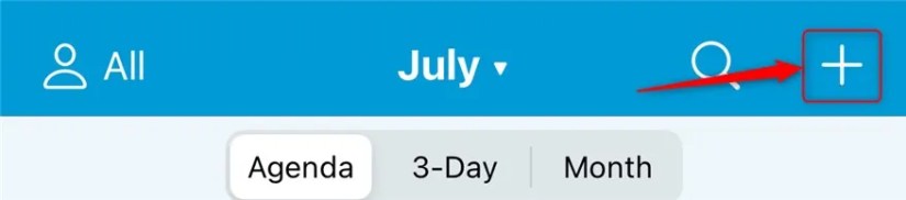 The ‘+’ icon in Cozi.