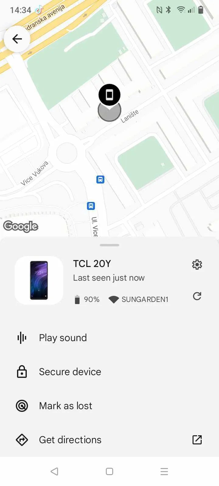 Google&rsquo;s Find My Device app on Android.