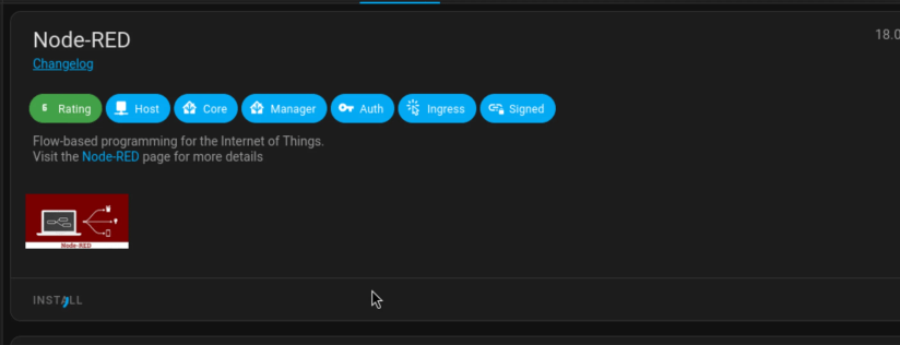 Node RED add-on for Home Assistant.