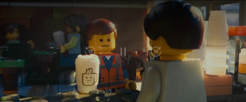Coffee shop scene from the LEGO movie.