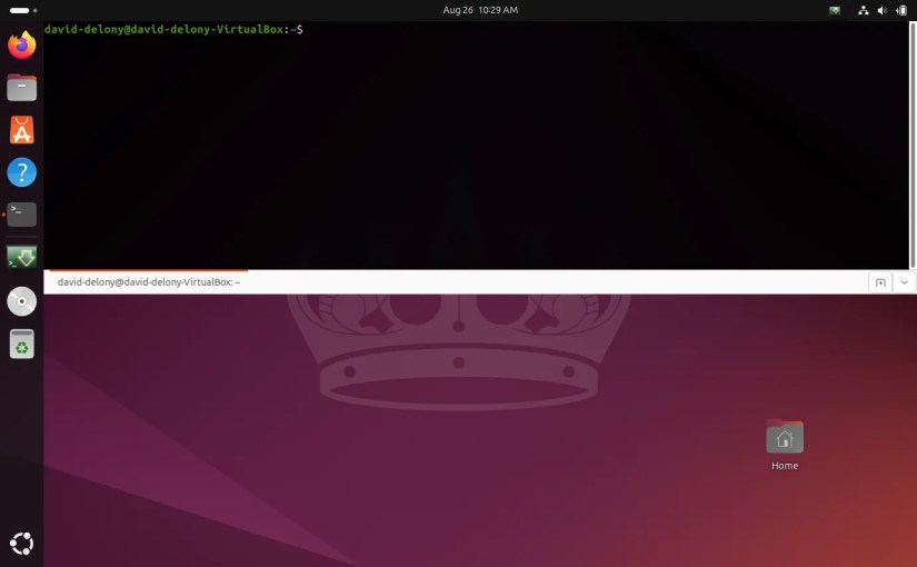 Guake running a shell on Ubuntu.