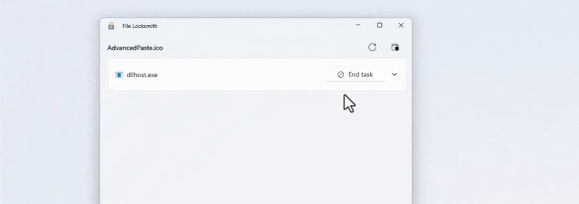 Ending an open task in File Locksmith